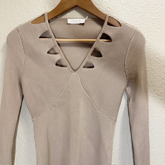 Jonathan Simkai Solene Top Thick Knit Cut-out Design Sweater sz s - Picture 3 of 8